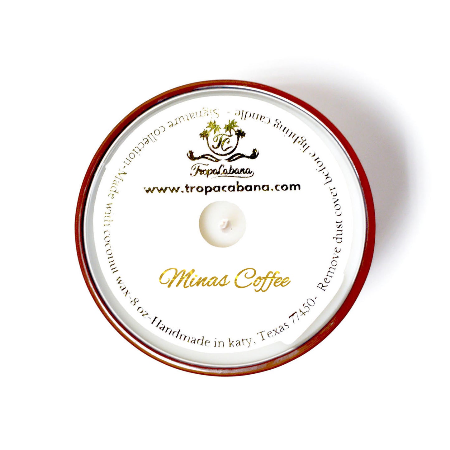 8 oz Minas Coffee Candle, Signature Collection, TropaCabana, Scented Candle, Luxury Candle, Vegan Candle, Coconut Wax Candle, Tropical Candle, Handmade, Handpoured, Gifts for her, Gifts for him, Unisex