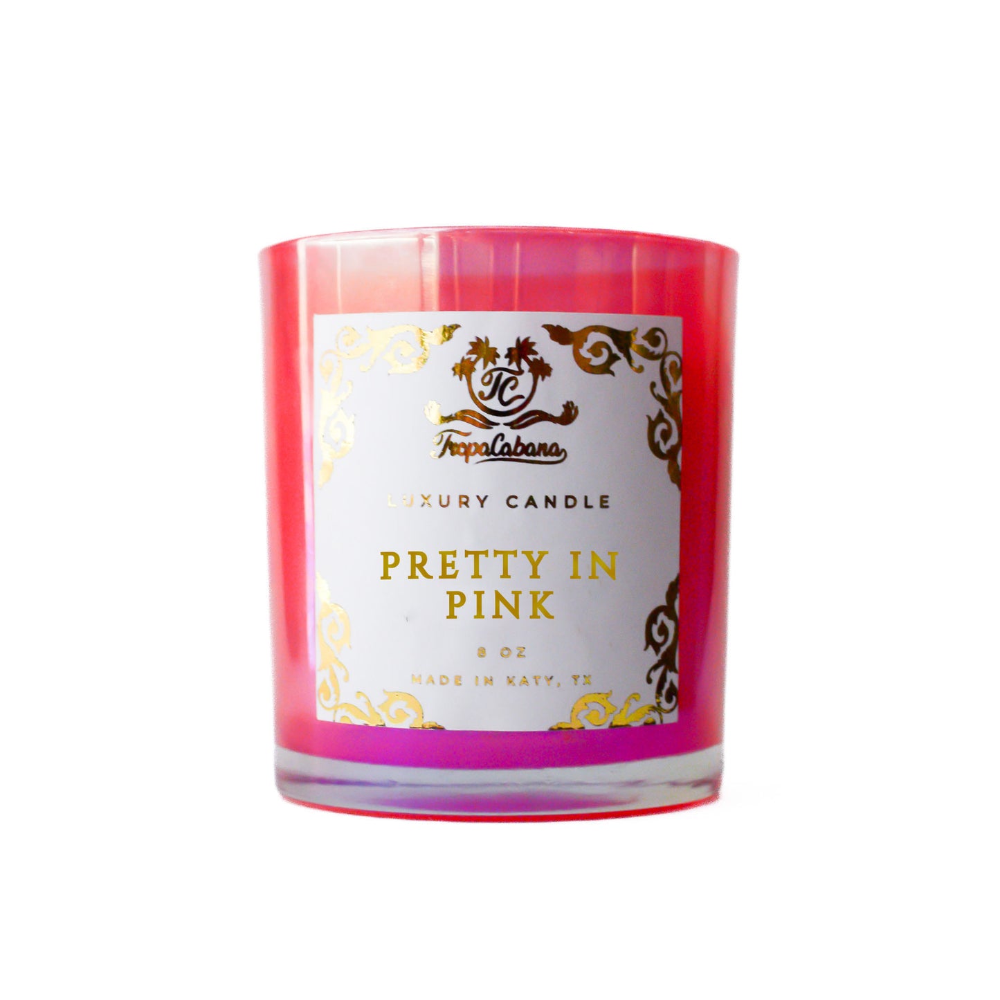 Pretty in Pink Iridescent Candle